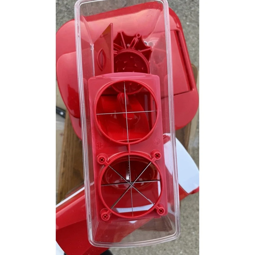 Red Kitchen Chopper Slicer Dicer Container Set Food Prep Storage Lot‎